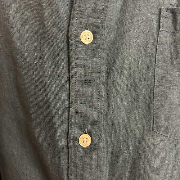 J Crew Irish Linen Blue Button Down Shirt Men’s Size L Baird McNutt - Picture 4 of 5